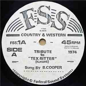 B. Cooper  - Tribute To Tex Ritter download mp3 flac