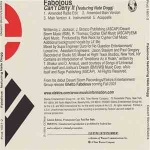 Fabolous Featuring Nate Dogg - Can't Deny It download mp3 flac